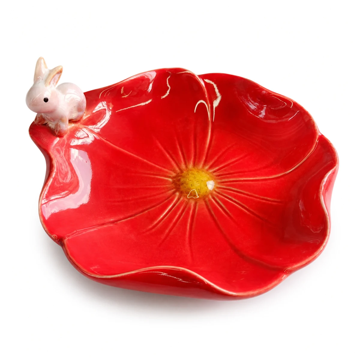 Flower Bunny Ceramic Tray