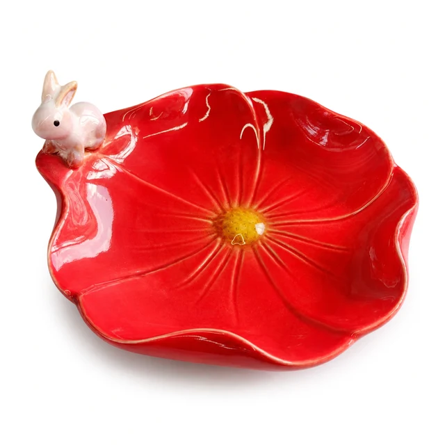 Flower Bunny Ceramic Tray